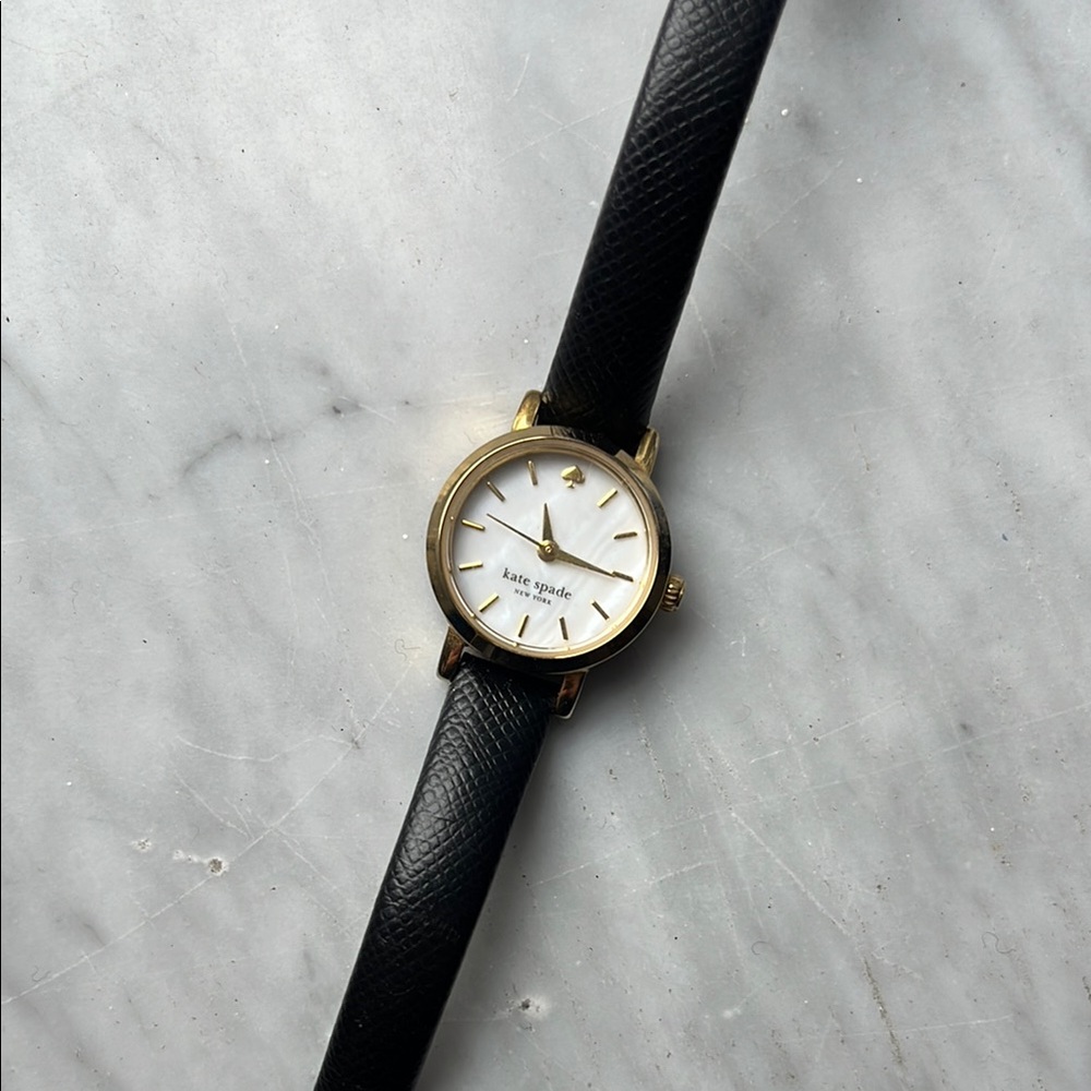 Kate Spade Black Leather Watch